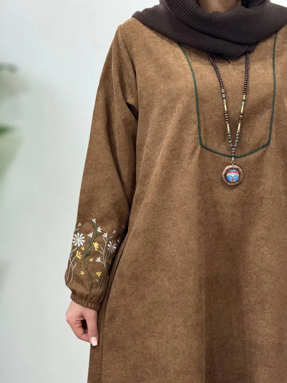 پیراهن مانتویی گلدوزی جانان